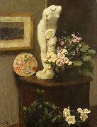 Henri Fantin-Latour Flores e Objectos Diversos Sweden oil painting reproduction